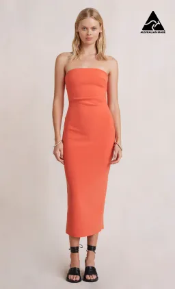 Bec & Bridge Cecily Midi Dress Blood Orange Size 6  for rent on The Volte - image 2