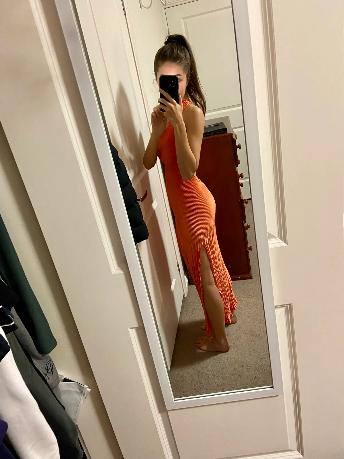 L'Idee Naomi Gown Orange Size 6 - Image 5