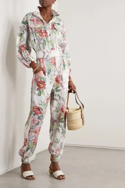 Zimmermann Bellitude Floral-print Jumpsuit Floral Size 0/AU 8 for rent on The Volte - image 1