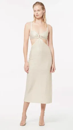 Manning Cartell Total Eclipse Cut Out Dress Soft Gold Size 6 for rent on The Volte - image 1