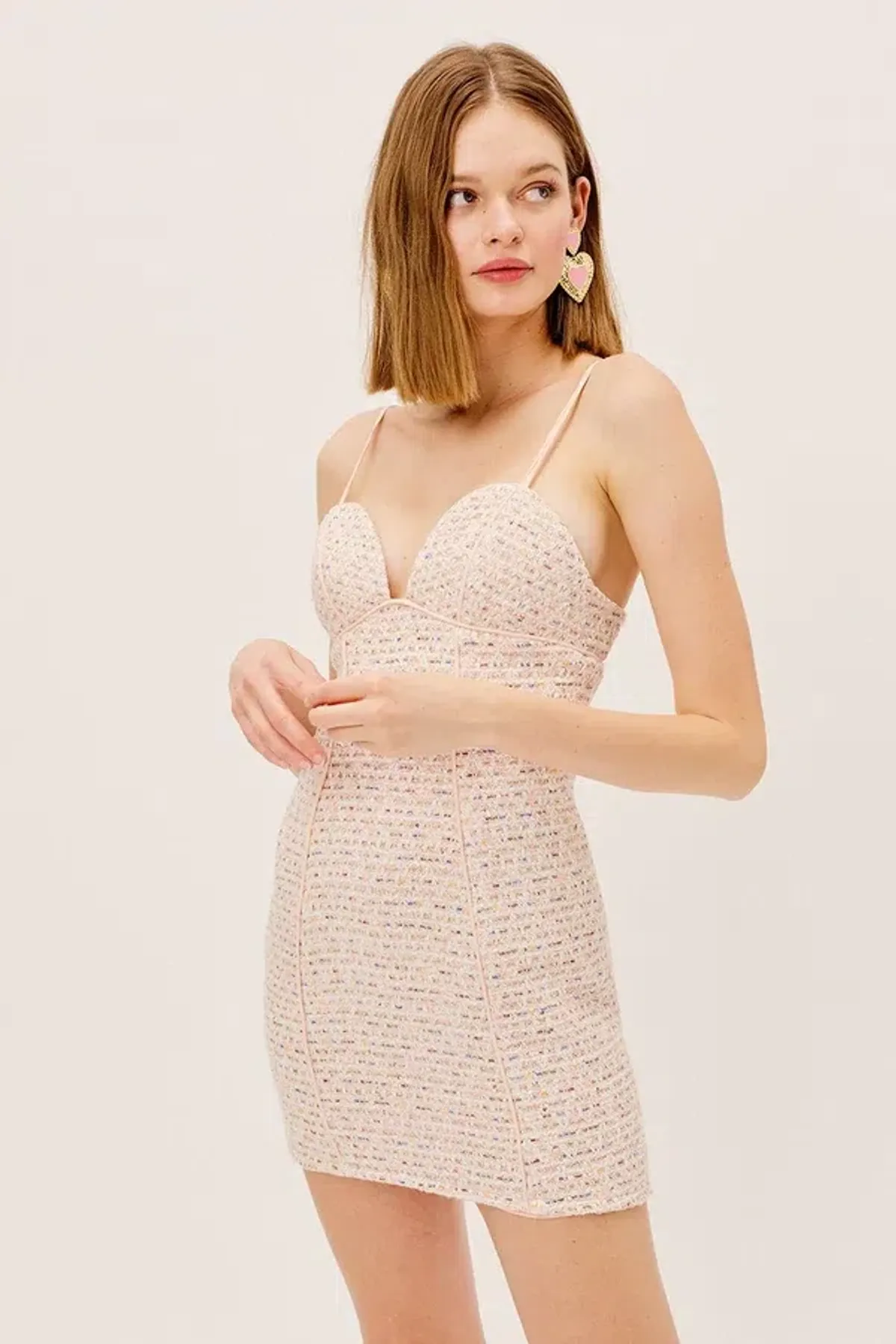 For Love & Lemons Dionne Mini Dress Pink Size 6 - Image 1