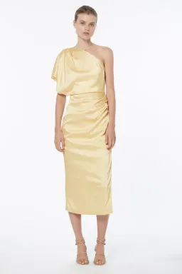 Manning Cartell Miami Heat Asymmetric Dress Yellow Size 8 for rent on The Volte - image 1