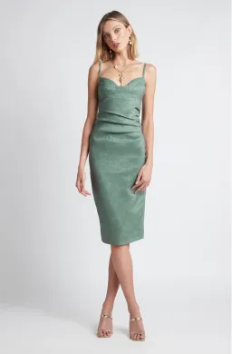 Sheike Vortex Midi Dress Sage Green Size 8 for rent on The Volte - image 1