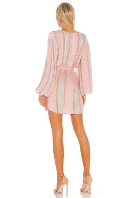 Retrofete Gabrielle Robe Dress Pastel Pink Stripes Size XS for rent on The Volte - image 3