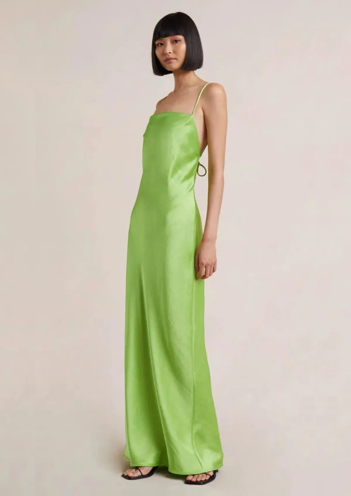 Bec & Bridge The Dreamer Tie Back Maxi Dress Lime Green Size 10  - Image 1