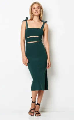 Bec & Bridge Tasha Cut Out Dress Green Size 8 for rent on The Volte - image 1