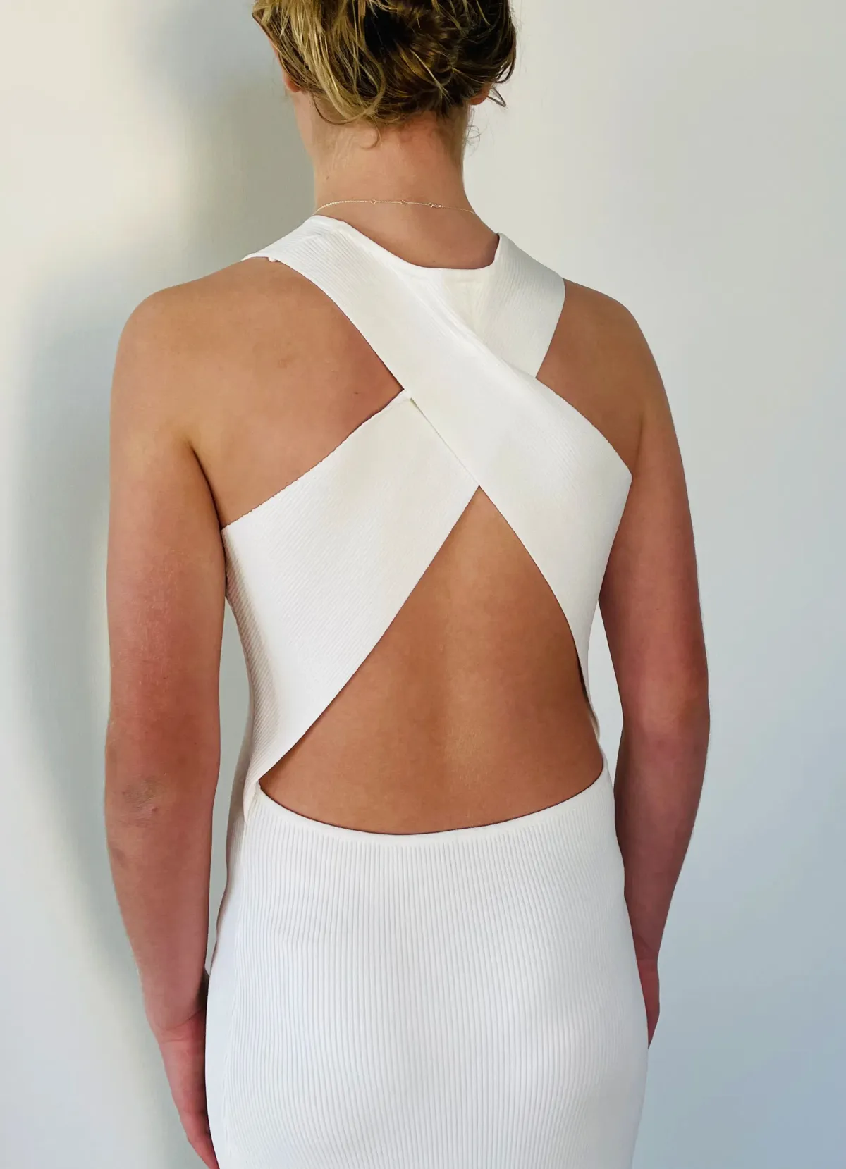 Sir the Label Celena Cross Back Dress White Size 8 - Image 4