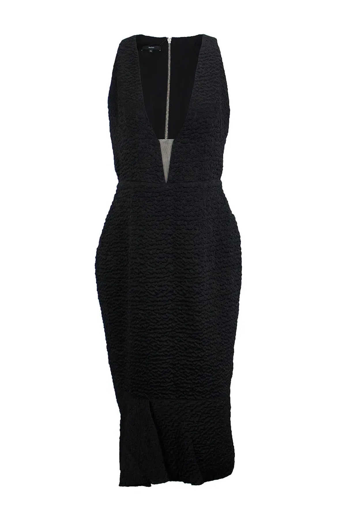 Alex Perry Plunge V Neck Midi Dress Black Size 6 - Image 3