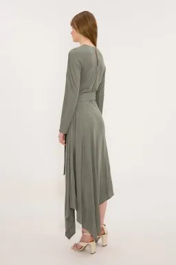 Bianca Spender Boheme Dress Sage Green Size 12 for rent on The Volte - image 2