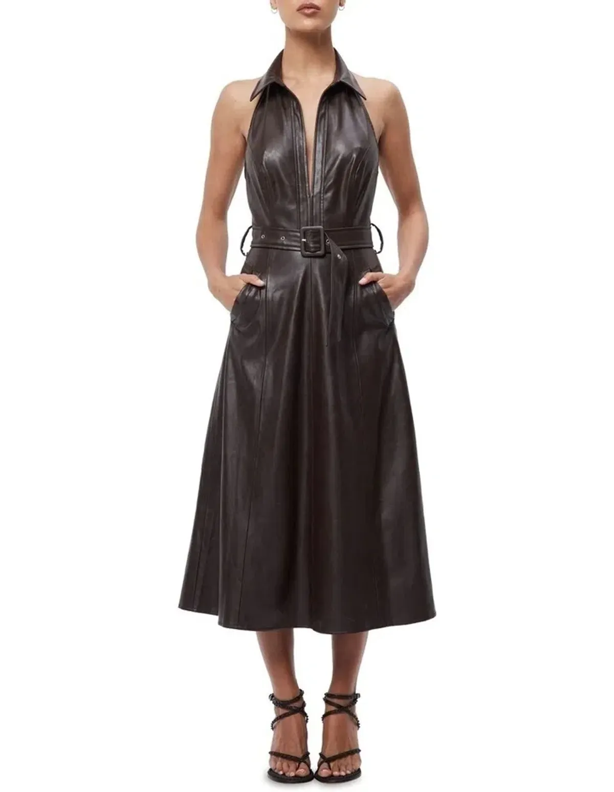 Mossman Opulence Maxi Dress Chocolate Size 14  - Image 1