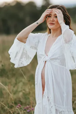 Coven & Co Stevie Robe White One Size for rent on The Volte - image 3