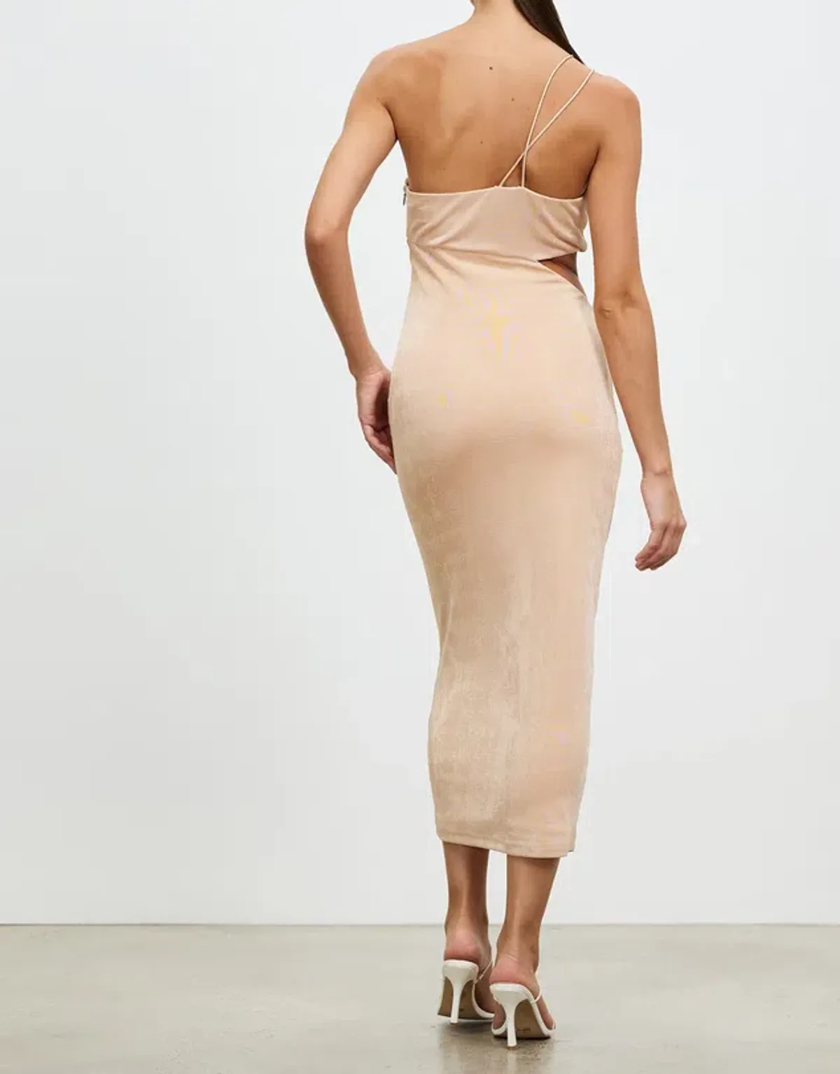 Misha Bernette Slinky Jersey Midi Dress Rose Pink Size 8 - Image 3