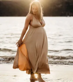 We Are Reclamation 'Everyday Is Joy' Slip Dress Nude - One Size Fits Most (XS-XXXL) for rent on The Volte - image 3