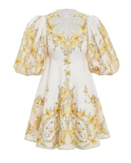 Zimmermann Jeannie Keyhole Mini Dress Yellow Poppy Size 12 for rent on The Volte - image 1