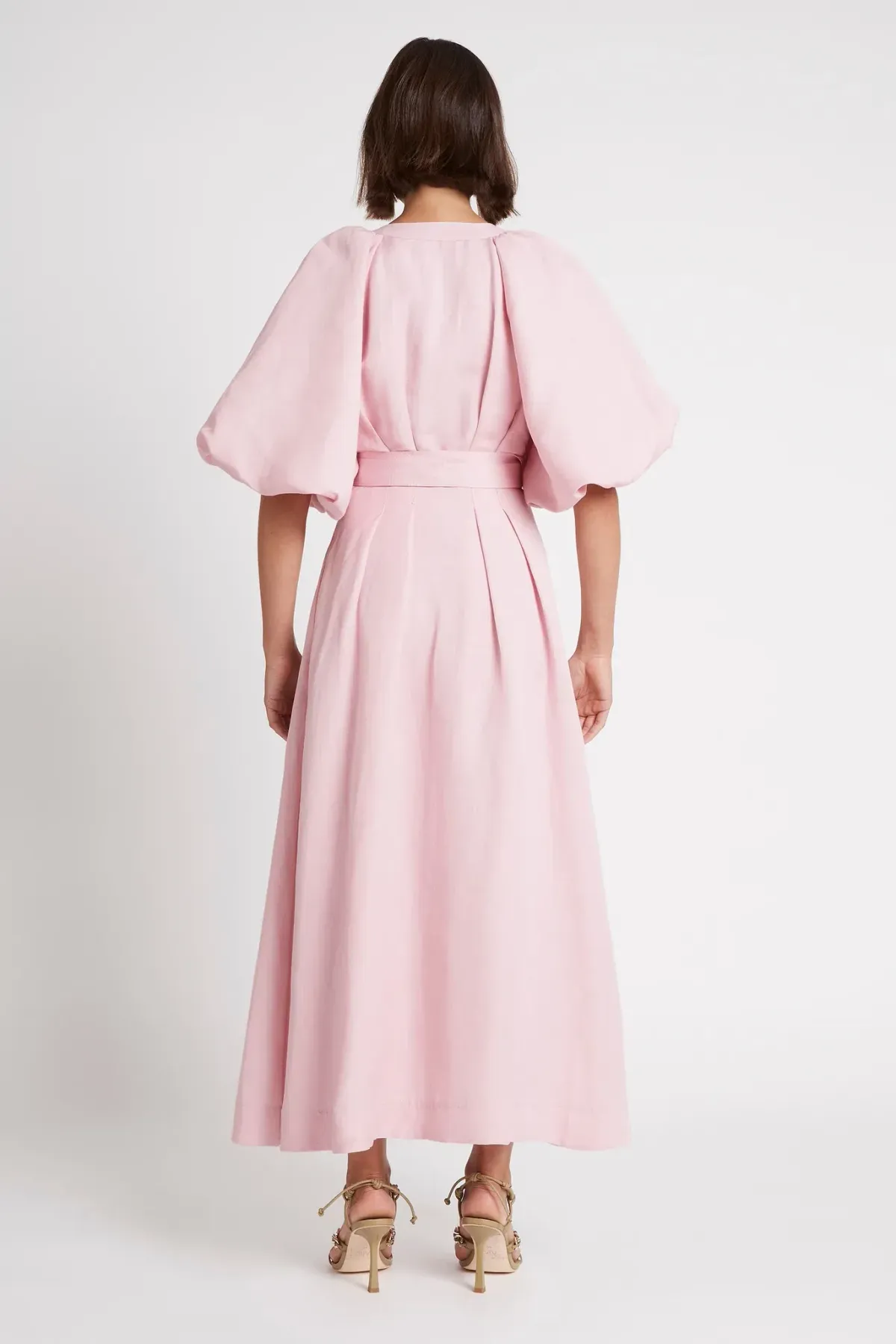Aje Evermore Midi Dress Rose Pink Size 8  - Image 4