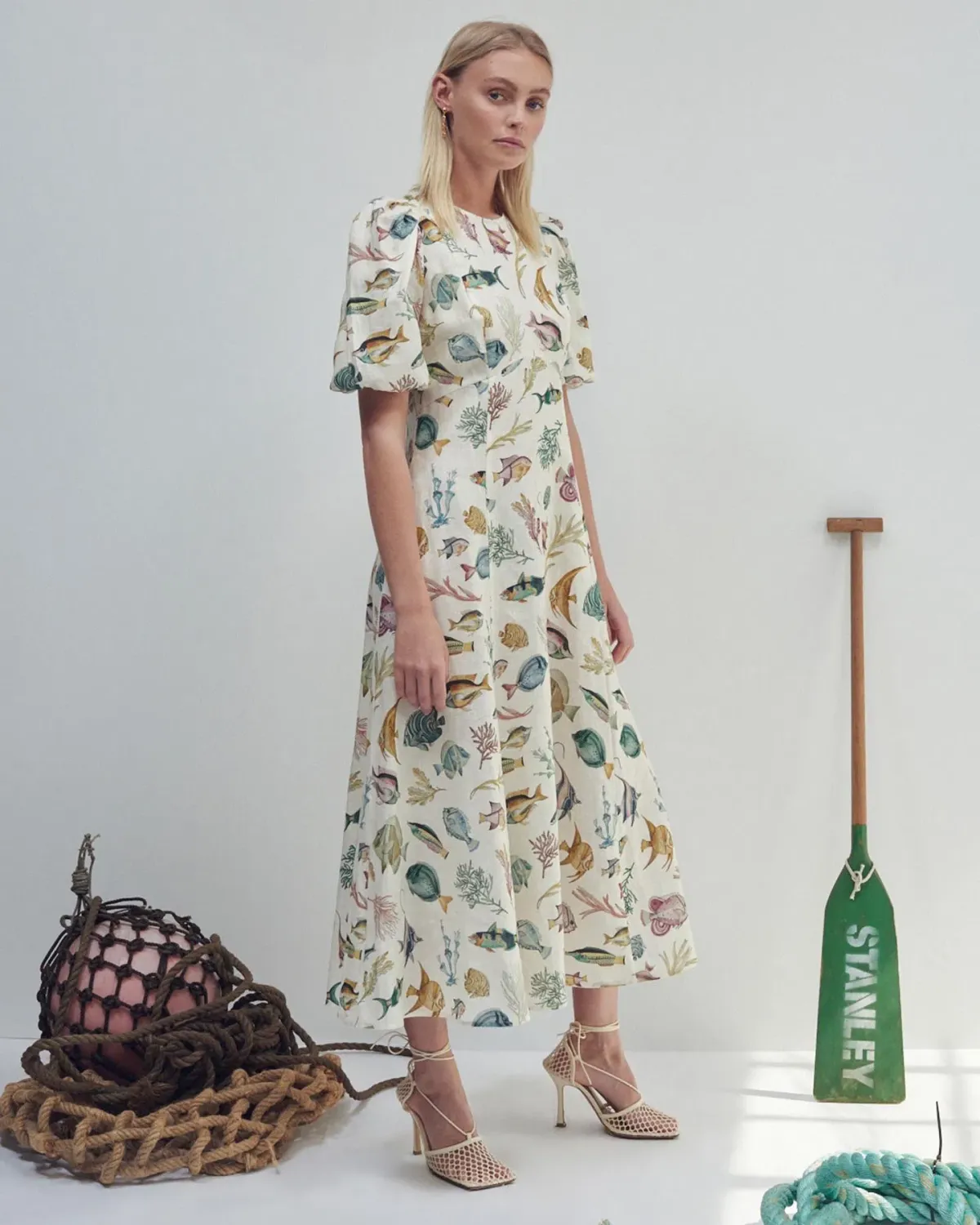 Alemais Wanda Midi Dress Print Size 12  - Image 3