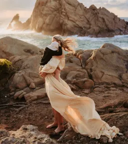 We Are Reclamation There Is Nothing Quite Like You Two Piece Maternity Gown Dark Ivory One Size  for rent on The Volte - image 4