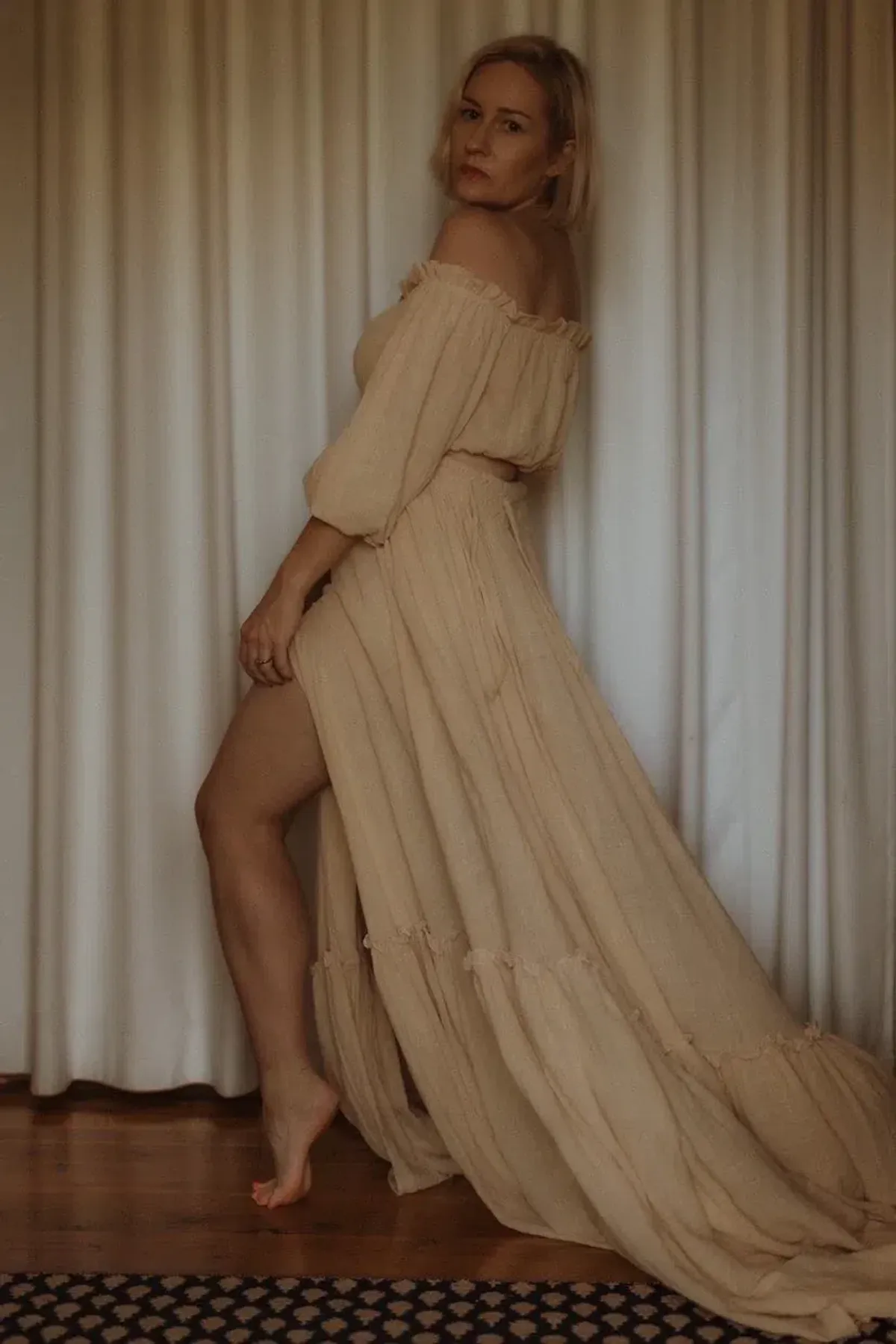 We Are Reclamation There Is Nothing Quite Like You Two Piece Maternity Gown Dark Ivory One Size  - Image 6