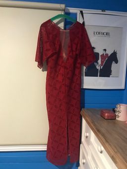 Manning Cartel Red lace dress for rent on The Volte - image 2