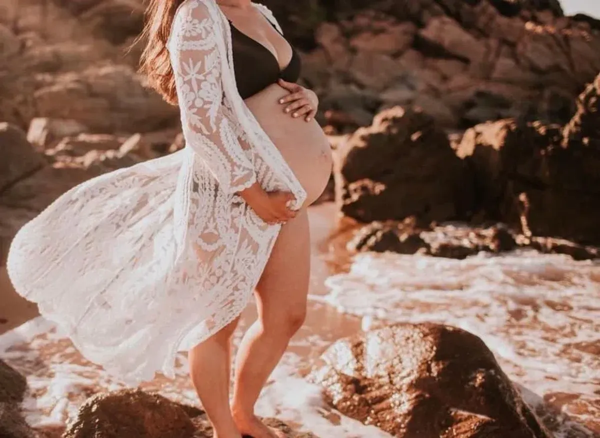 Coven & Co Raven Lace Kimono White One Size - Image 4