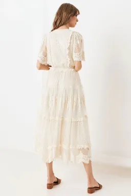 Spell & the Gypsy Dawn Lace Gown Cream Size L for rent on The Volte - image 5