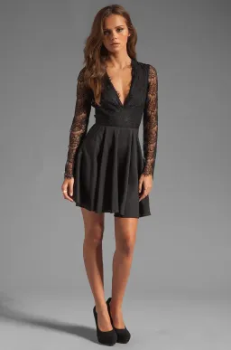 Keepsake Need Your Love Long Sleeve Dress Black Size 6 for rent on The Volte - image 1