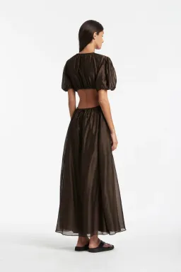Sir The Label Anje Puff Sleeve Gown Brown Size 3 / AU 12 for rent on The Volte - image 2