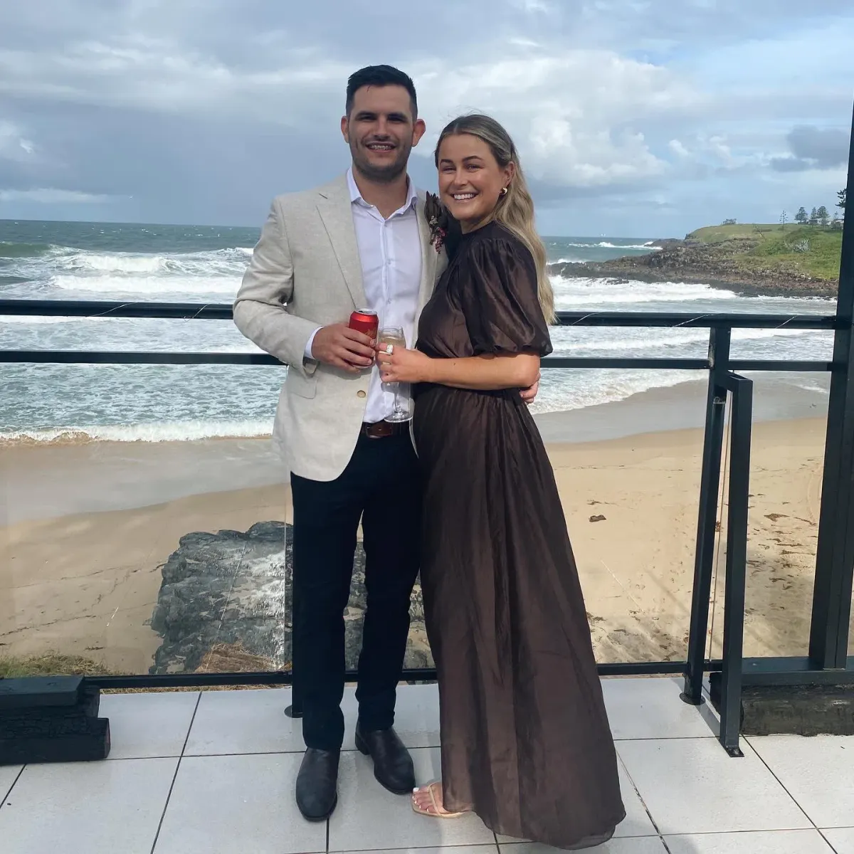 Sir The Label Anje Puff Sleeve Gown Brown Size 3 / AU 12 - Image 4