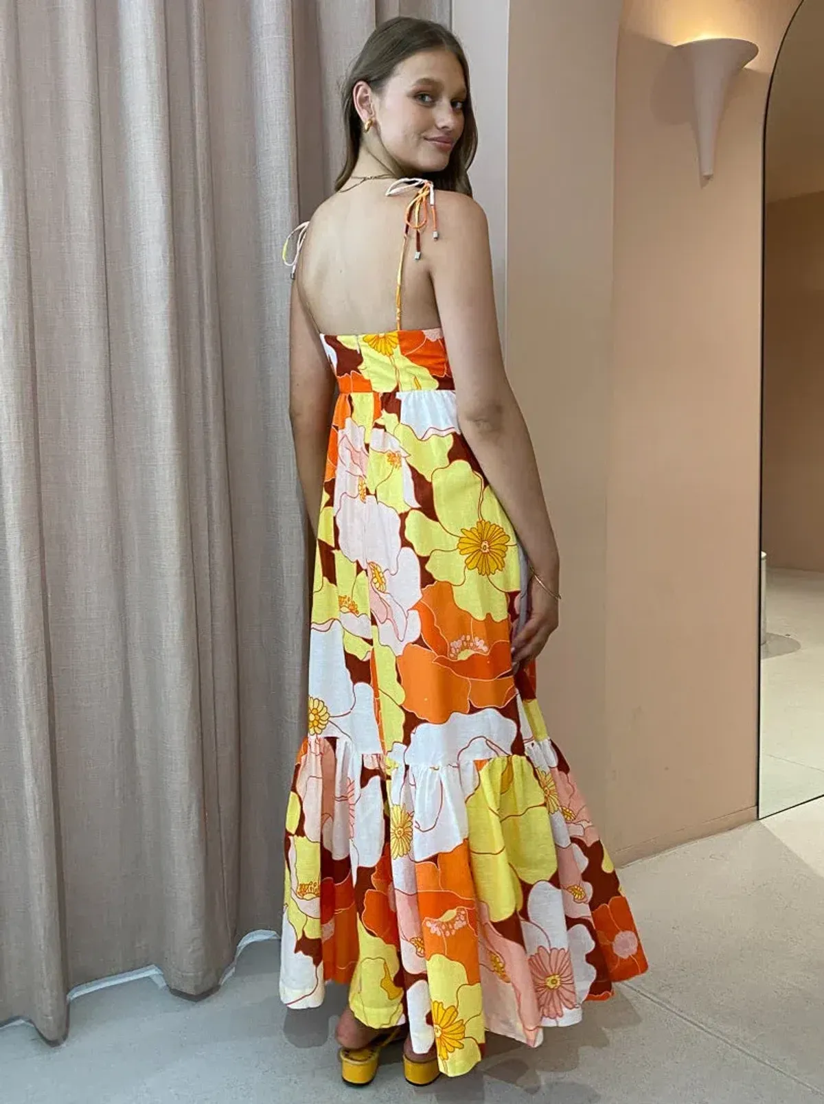 Steele Farida Dress Flower Power Print Size 10 - Image 2