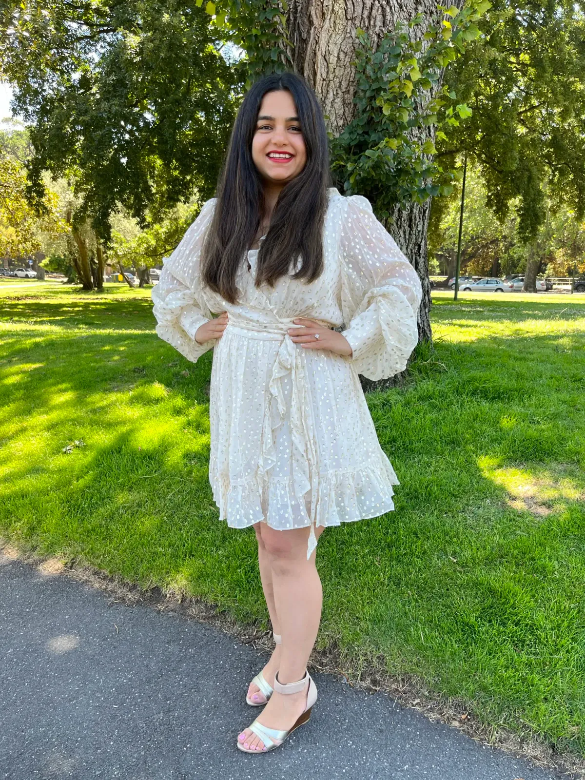 Zimmermann Lurex Wrap Mini Dress Size 4/Au 16 - Image 5