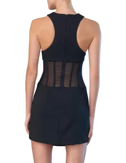 Misha Coco Bonded Crepe Mini Dress Black Size 10/M for rent on The Volte - image 2
