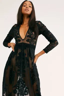 For Love & Lemons Temecula Maxi Dress Black Size M for rent on The Volte - image 2