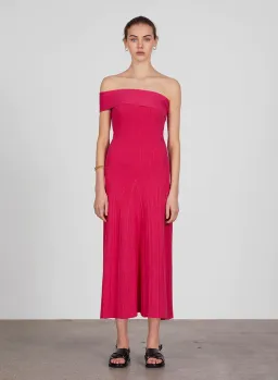 Anna Quan Brea Midi Dress Fuchsia Pink Size 6 for rent on The Volte - image 1