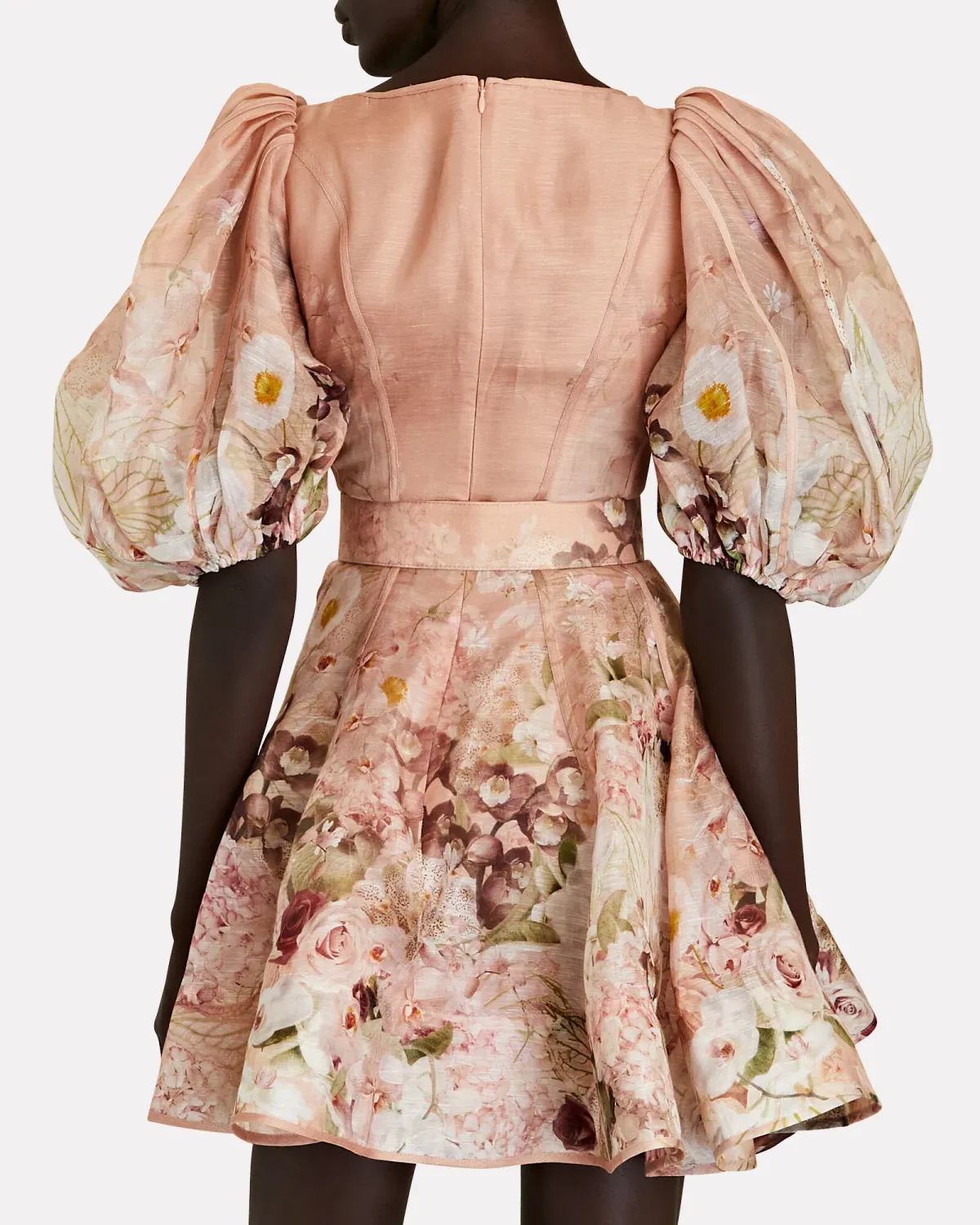 Zimmermann Dancer Puff Sleeve Mini Dress Pink Size 1 / Au 10 - Image 4