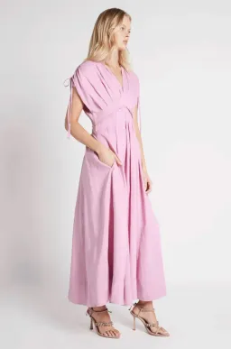 Aje Cosmos Midi Dress Pink Size AU 12 for rent on The Volte - image 2