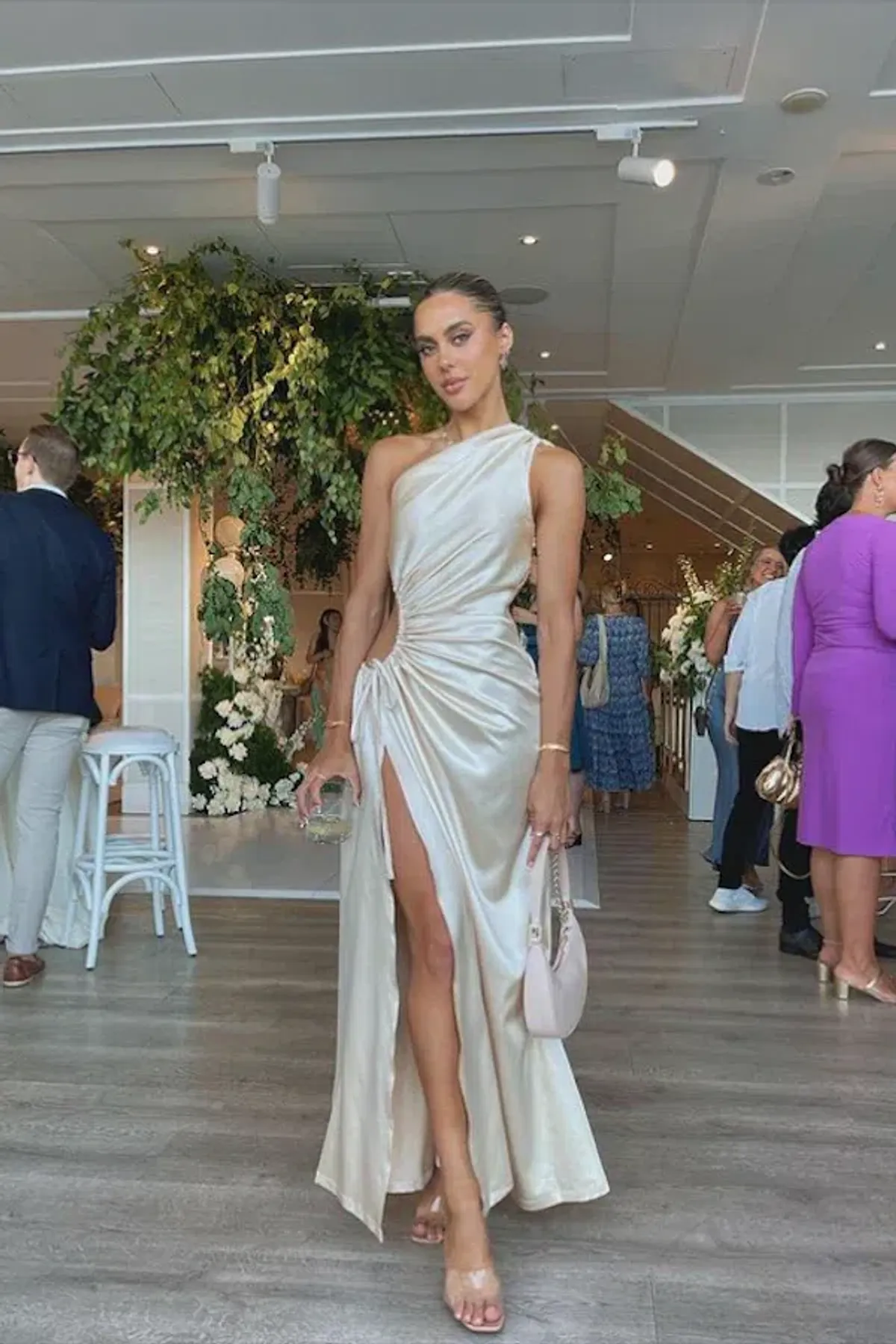 Sonya Moda Nour Ocean Pearl Maxi Dress Off White/Beige Size 6 - Image 2