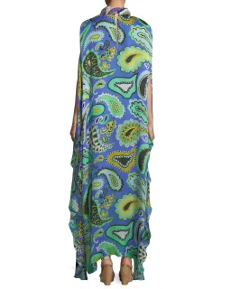 Emilio Pucci Paisley-Print Beaded-Collar Long Caftan Print Size IT42 for rent on The Volte - image 2