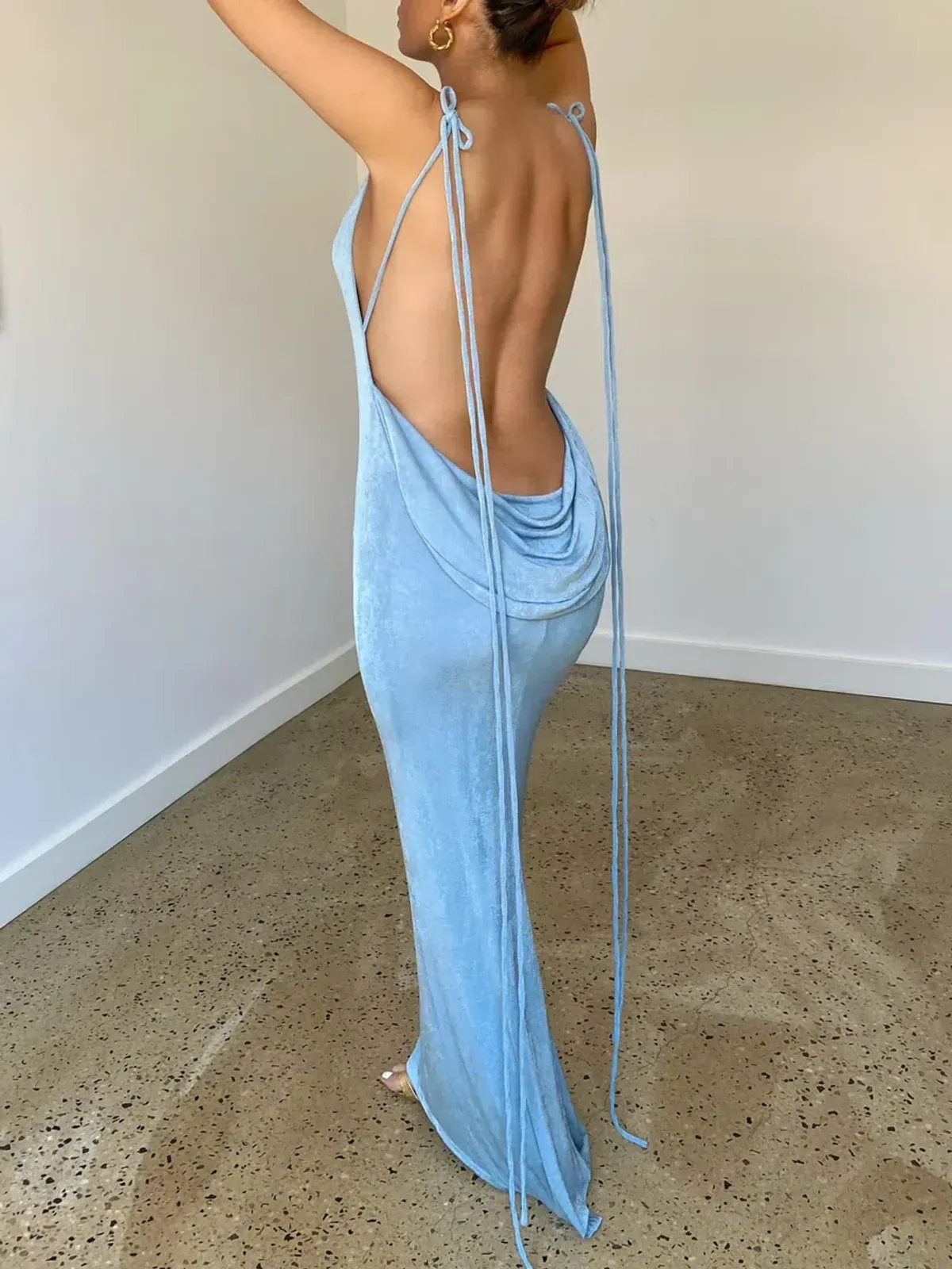 Melani the Label Cristina Gown Powder Blue Size 8 - Image 4