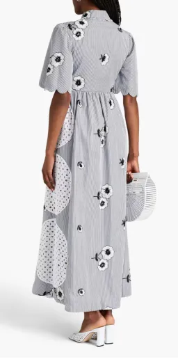 Huishan Zhang Reversible Broderie Anglaise Dress Print White Size AU 6 for rent on The Volte - image 2