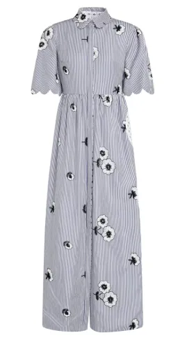 Huishan Zhang Reversible Broderie Anglaise Dress Print White Size AU 6 for rent on The Volte - image 4