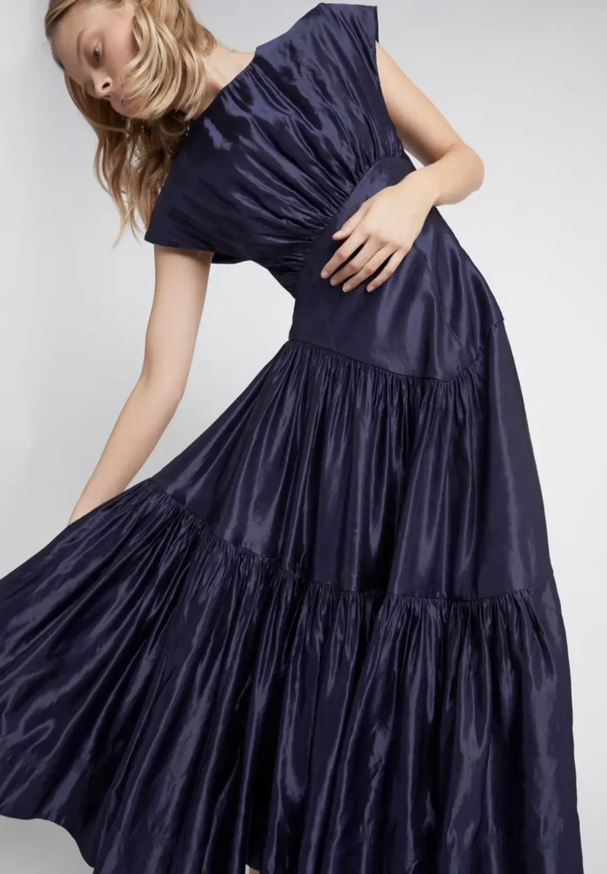 Aje Serendipity Reflection Midi Dress Washed Indigo Size 10 - Image 2