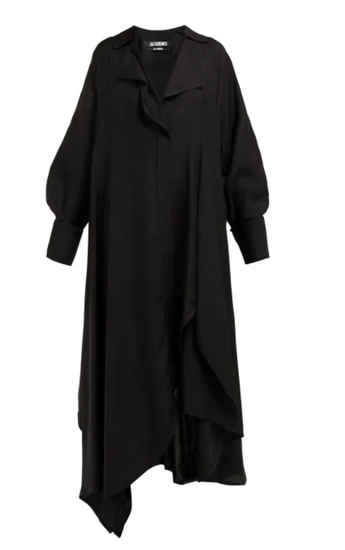 Jacquemus Rosaria Twill Dress In Black Size 6  - Image 2