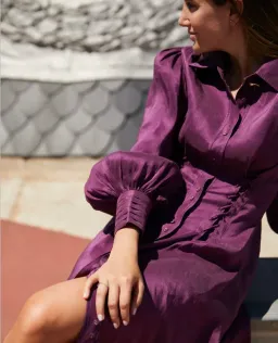 AJE Ephemera Shirt Dress Violet Size 12 for rent on The Volte - image 4