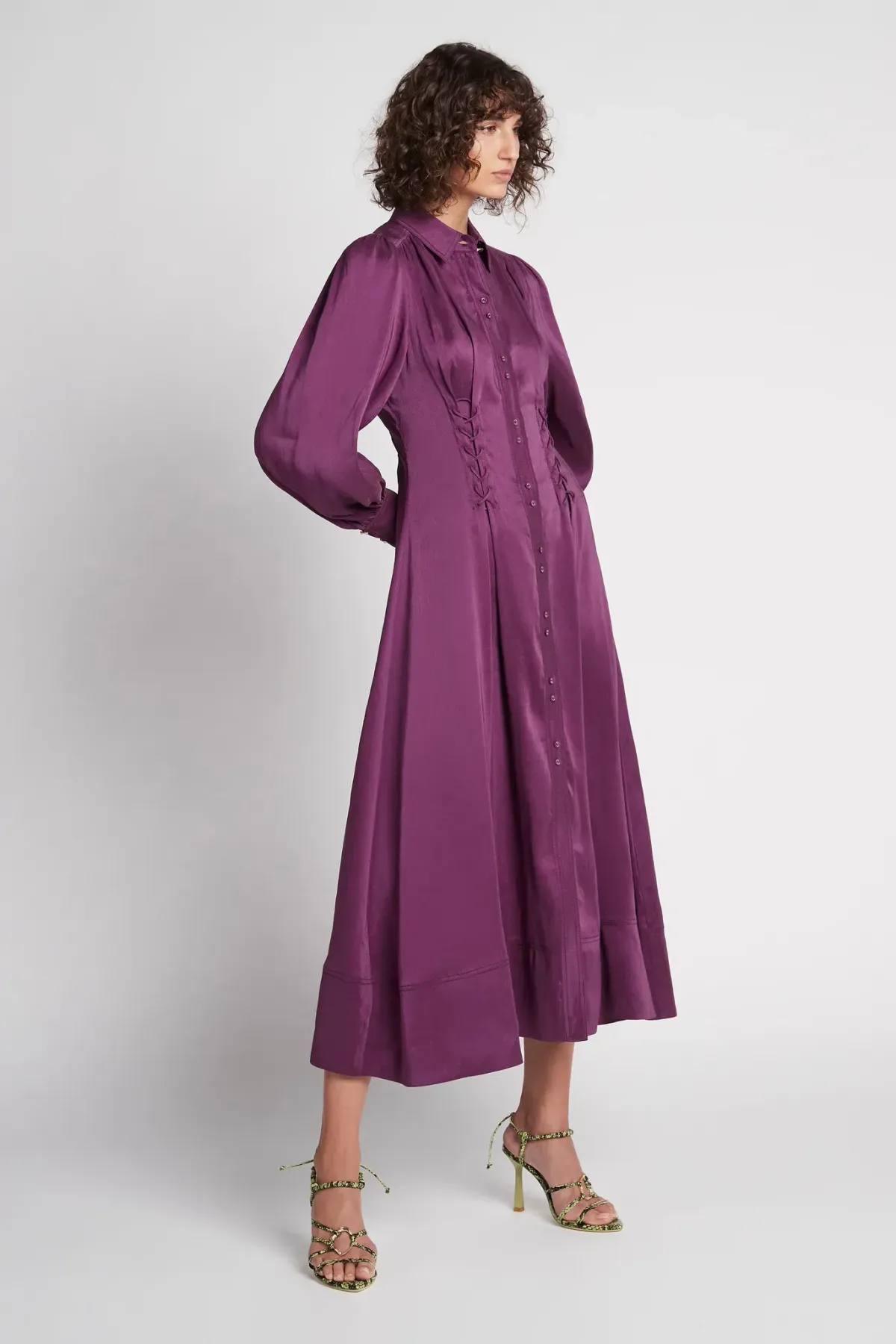 AJE Ephemera Shirt Dress Violet Size 12 - Image 2