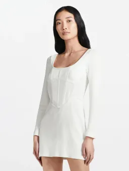 Dion Lee Rib Corset Mini Dress Ivory Size 4 for rent on The Volte - image 3