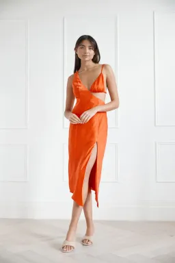 San Sloane Orisis Dress Orange Size 6  for rent on The Volte - image 1