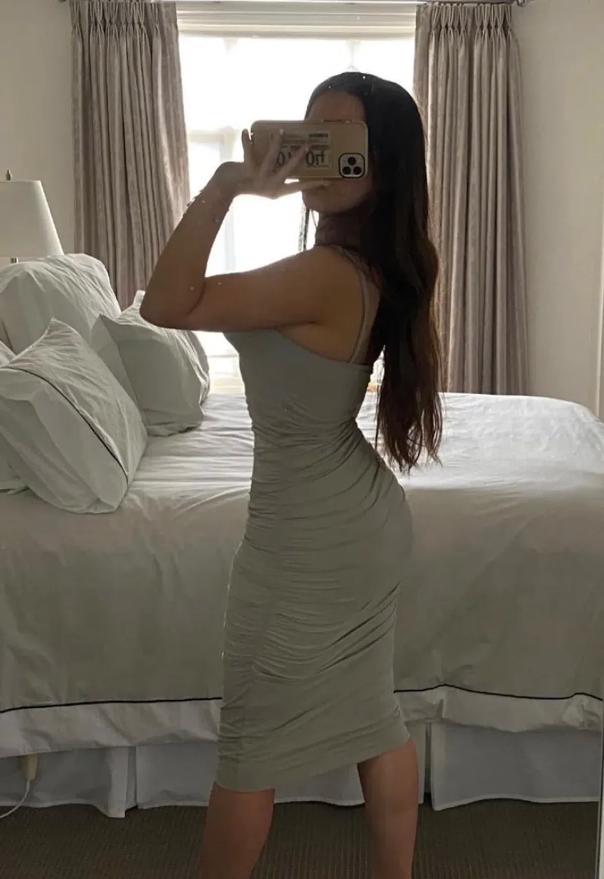 Kookai Olive Green Midi Size S - Image 2