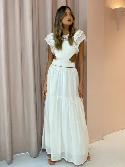 Magali Pascal Lottie Maxi Dress Ivory Size 8 for rent on The Volte - image 1