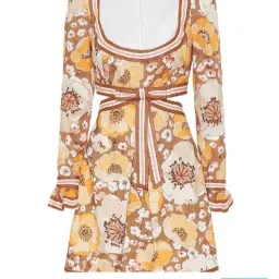 Zimmermann Super Eight Mini Dress Print Size 0 for rent on The Volte - image 3