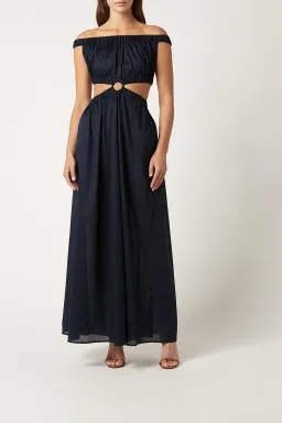 Scanlan Theodore Cotton Voile Ring Dress Black Size M for rent on The Volte - image 1